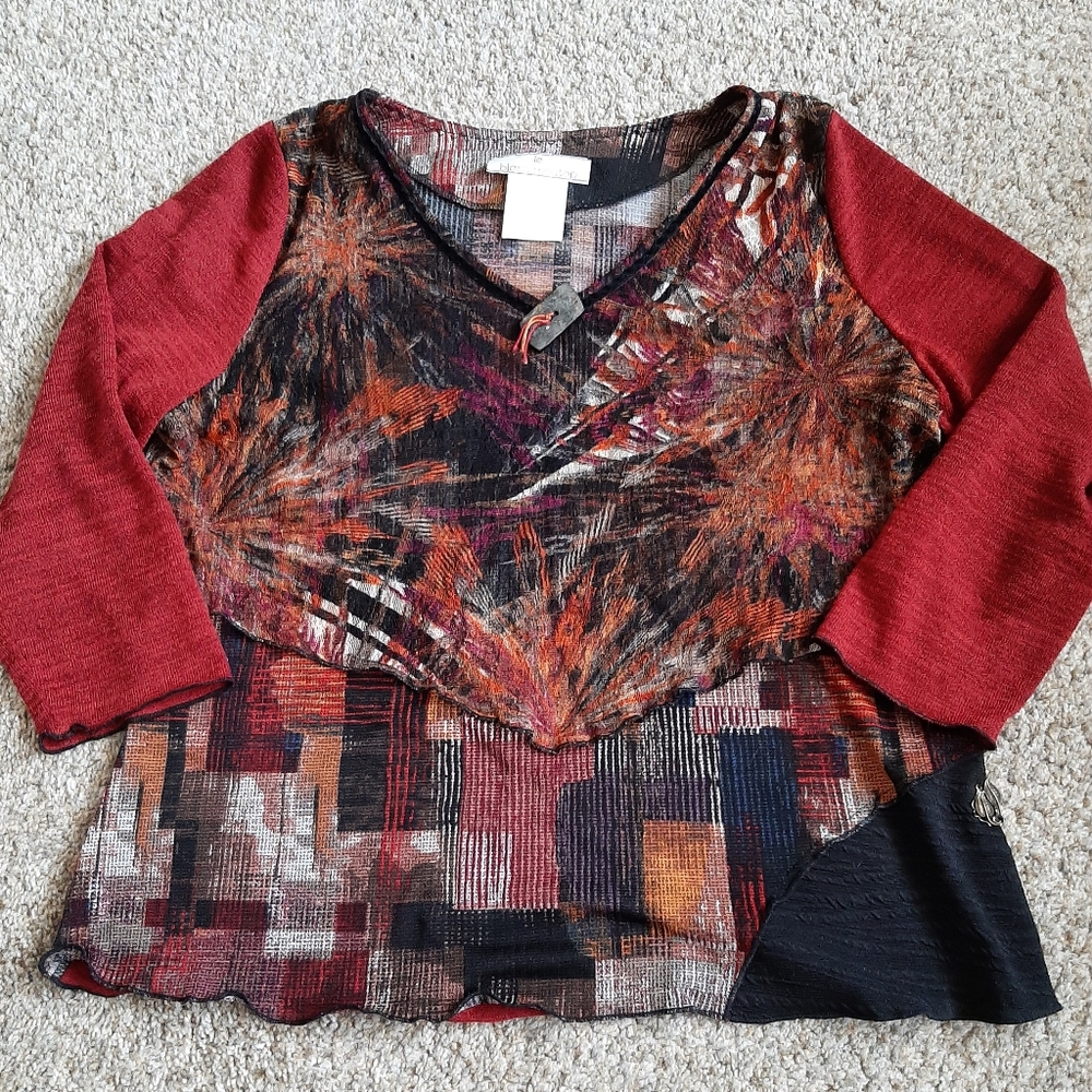 Original Le Blanc Mouton pull over blouse - Size:  L